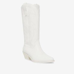 Madden Girl Women’s Redford Western Boot White Size 9